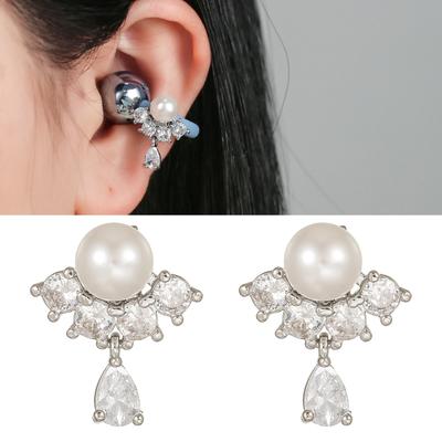 Coppers Zircons Pearls Waterdrops Ear Hook Adornment Headphone Diamonding Buckles For FreeClip 1 2 Decoration