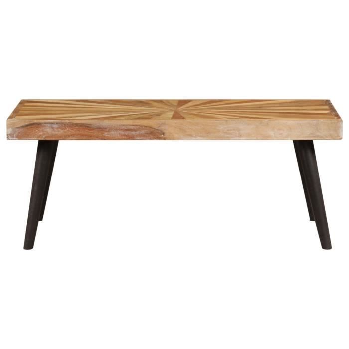 VidaXL Table basse Bois de manguier massif 90 x 55 x 36 cm
