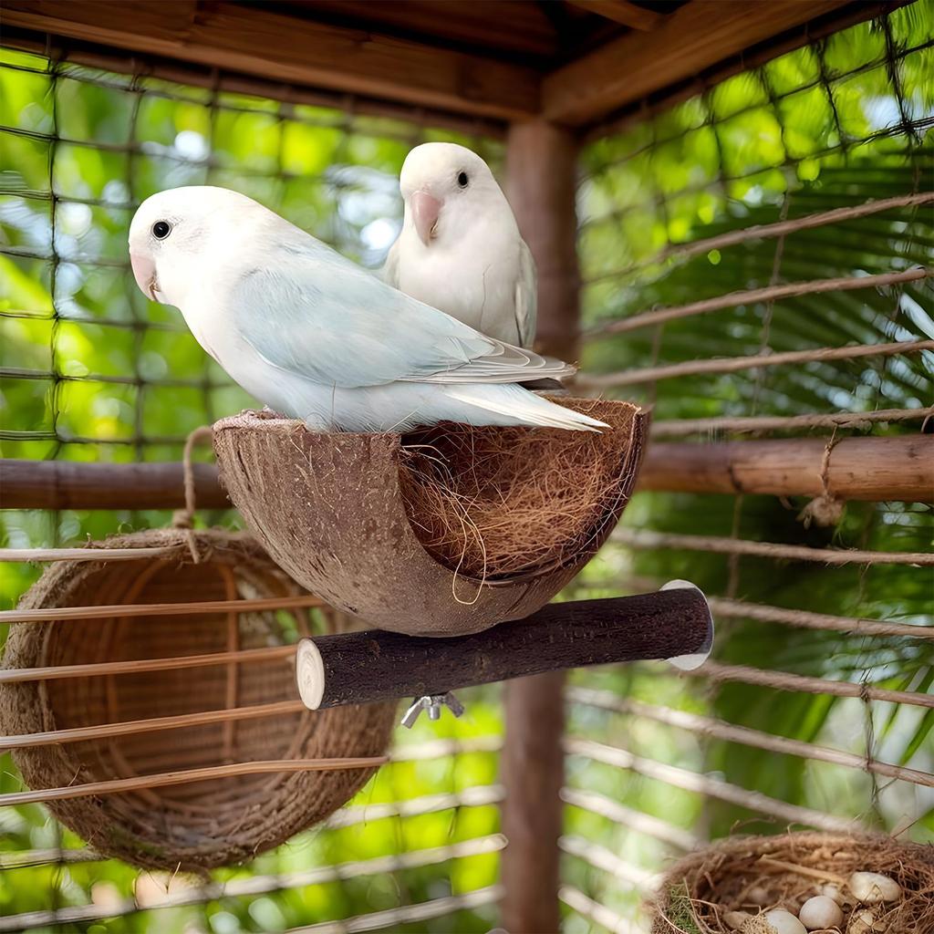 Bird Nest Winter Warm Cozy Bird Nest Plush Parrot Round Sleeping Bed House Toys For Small Animal Pet Bird Parrot Cage Decor