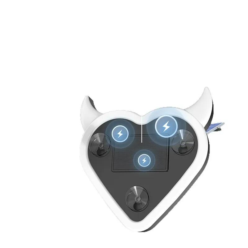 1Pc Romantic Solar Powered Car LED Heart Light, Color Changing Mood Lamp for Interior Decoration