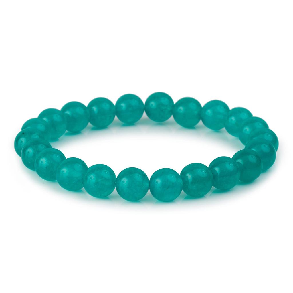Ice Amazonite Natural Stone Power Stone Bracelet Work Luck Love Luck Health Luck Hope Circumference [Nanto Tenseki] (Inner 17cm)