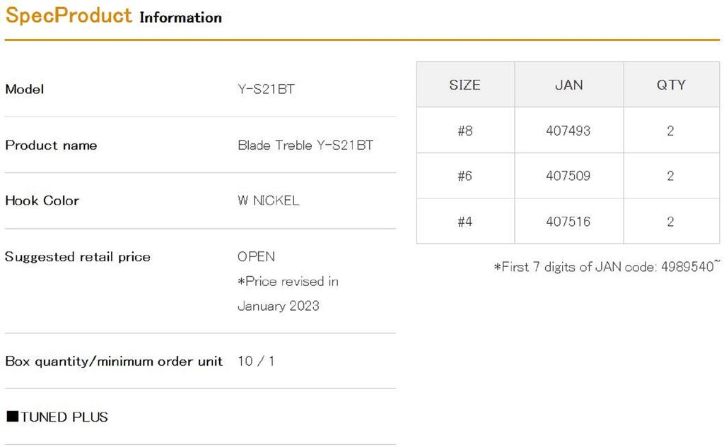 Decoy Y-S21BT Drillingshaken Klinge Drillingshaken Größe 4 (3866)