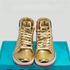 Never Surrender High Top Casual Sneakers Man Fashion Gym Shoes Men's Ankle Boots Running Male Sneaker Gold Board Shoes for Men