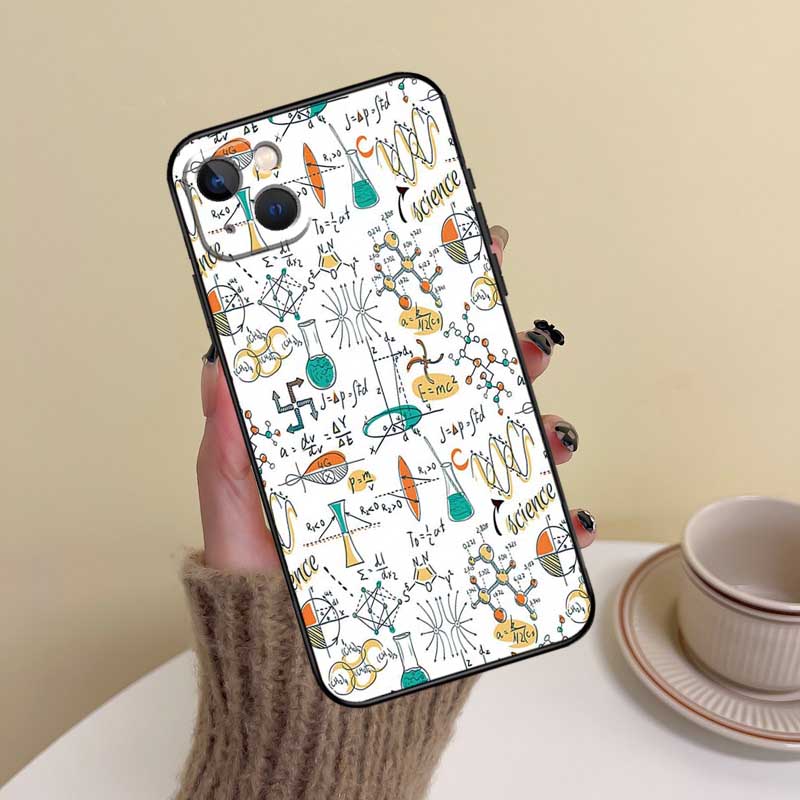 Biology and Chemistry Phone Case For iPhone 15 14 Plus 11 12 13 16 Pro Max Mini 7 8 X XR XS Max Cover