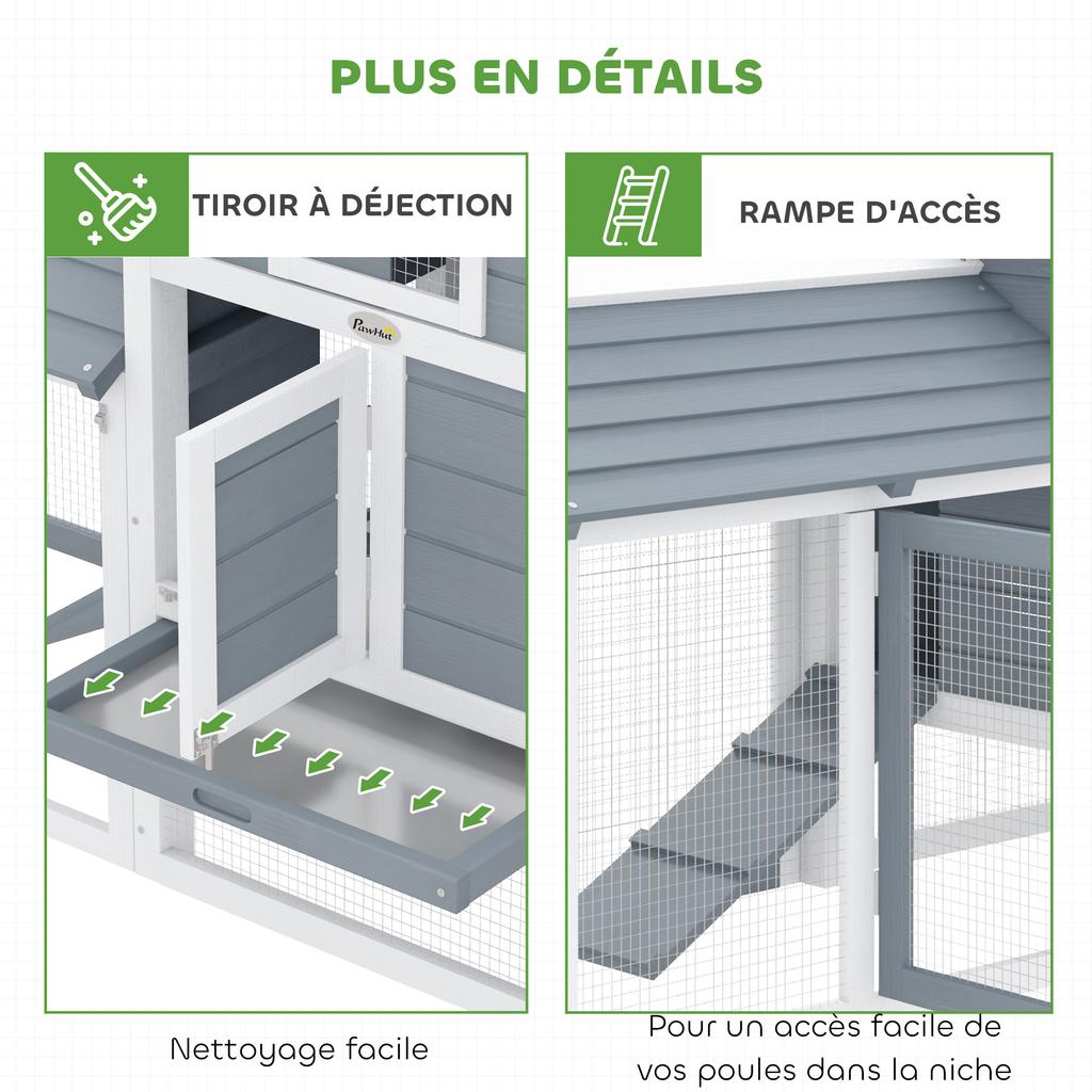 Chicken Coop on Legs, Cottage, Solid Fir Wood, 150.5 x 54 x 87 cm