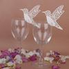 Cartes de Table de mariage avec colibris, 50 pièces/paquet, cartes de Place, verre à vin, décor de fête