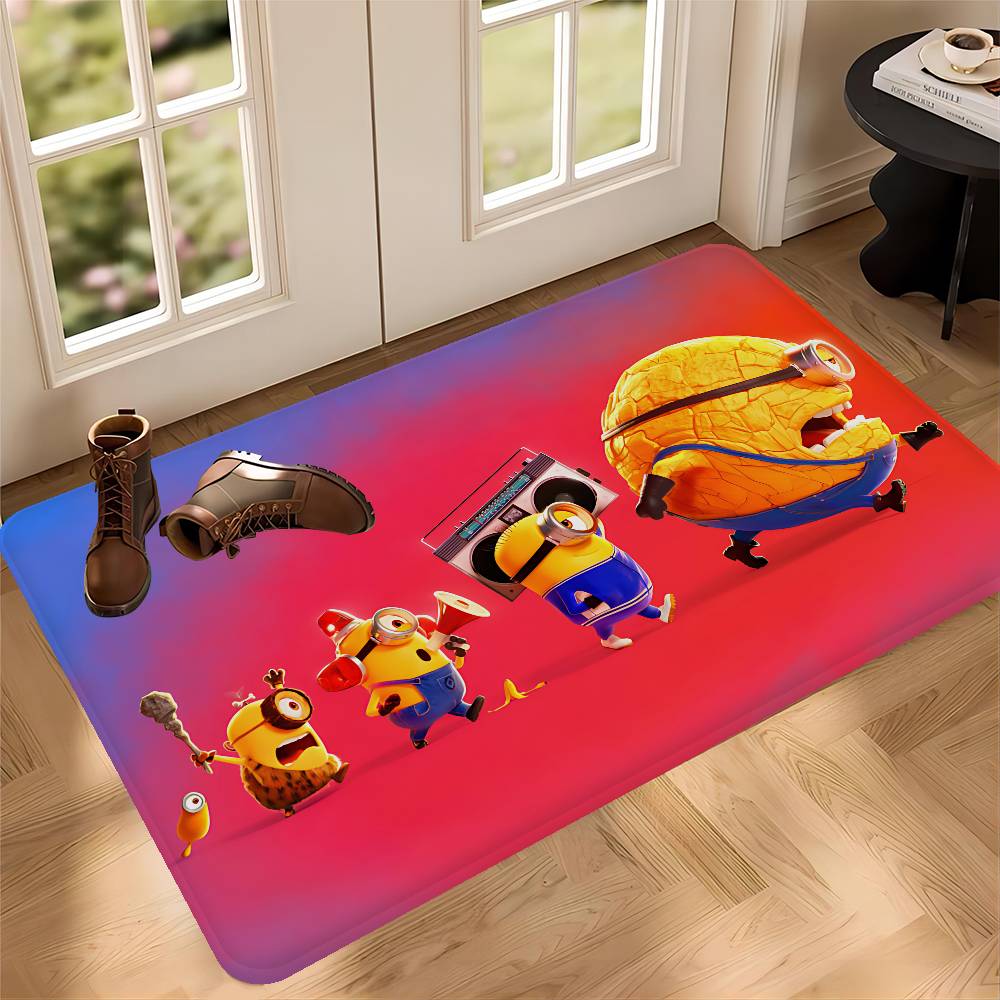 Cute Banana Cartoon-M-Minions Entrance Door Mat Washable Non-Slip Living Room Sofa Chairs Area Mat Kitchen Welcome Doormat
