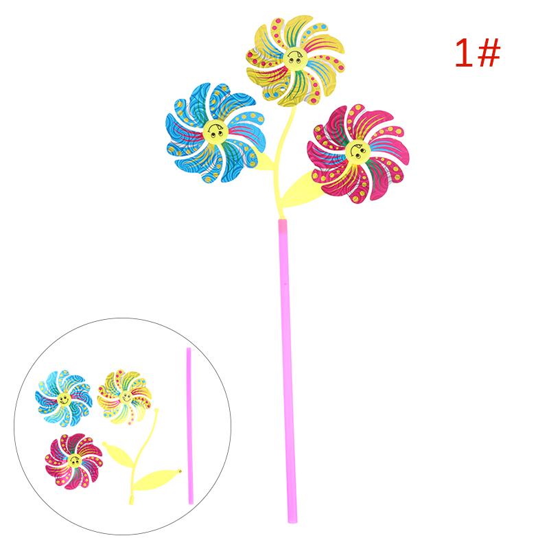 Colorful Windmill Cartoon Pinwheel Wind Spinner Home Garden Yard Decor Kid Toy