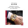 Fashion Men Irregular Tonneau Shape Quartz Watch Creative Rotating Dial Stainless Steel Bracelet Wristwatch