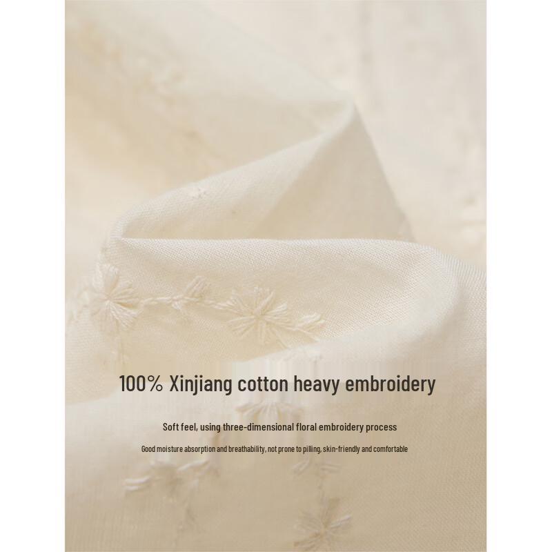 INMAN 100% Xinjiang Cotton Embroidered Tea Dress