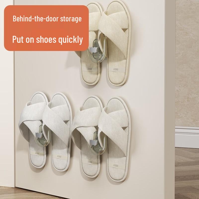 Punch-Free Bathroom Slipper Rack