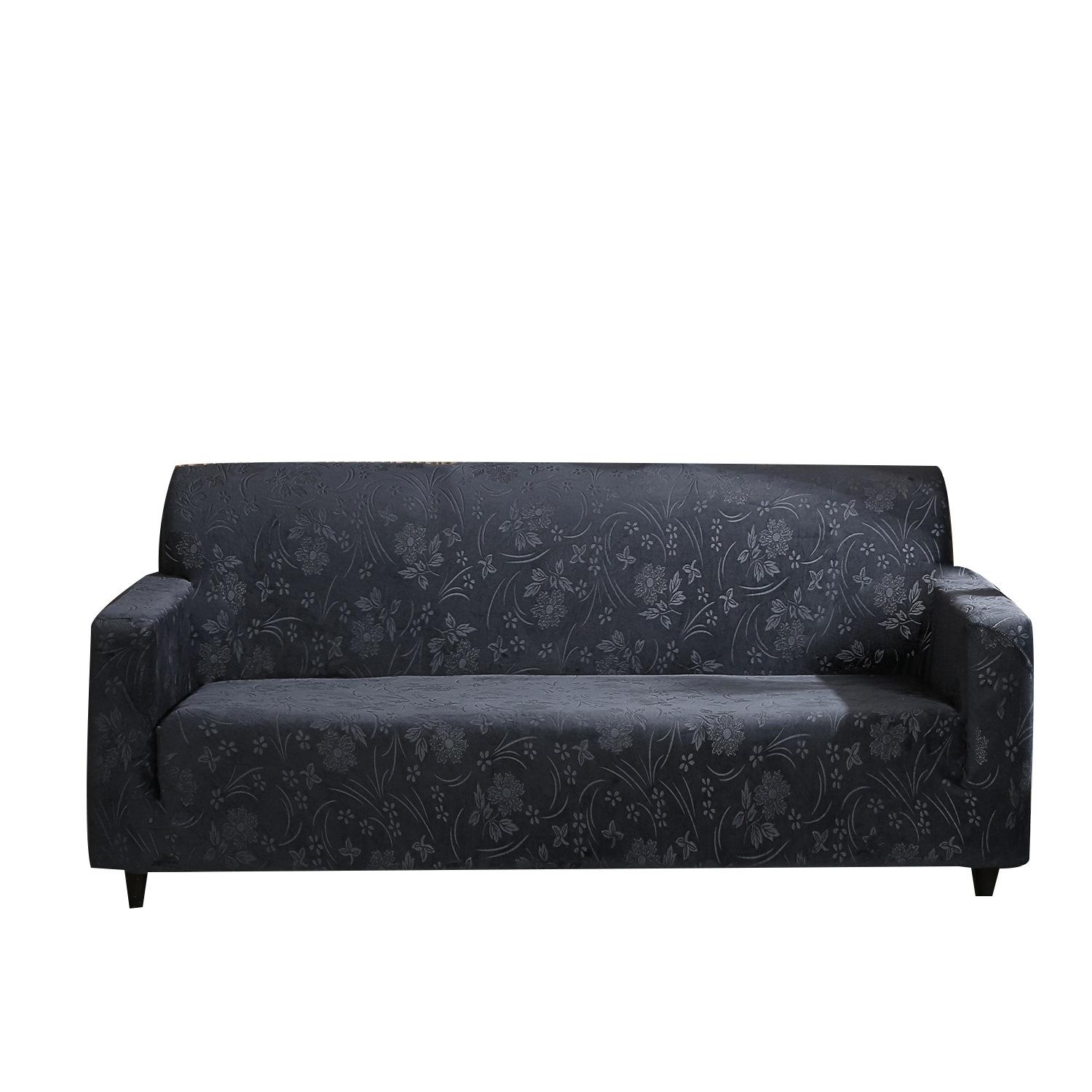 

New Thickened Crystal Velvet Light Luxury Jacquard Sofa Cover All Inclusive Elastic Multifunctional Sofa Cover Cloth Anti Cat Scratch (90-140cm)