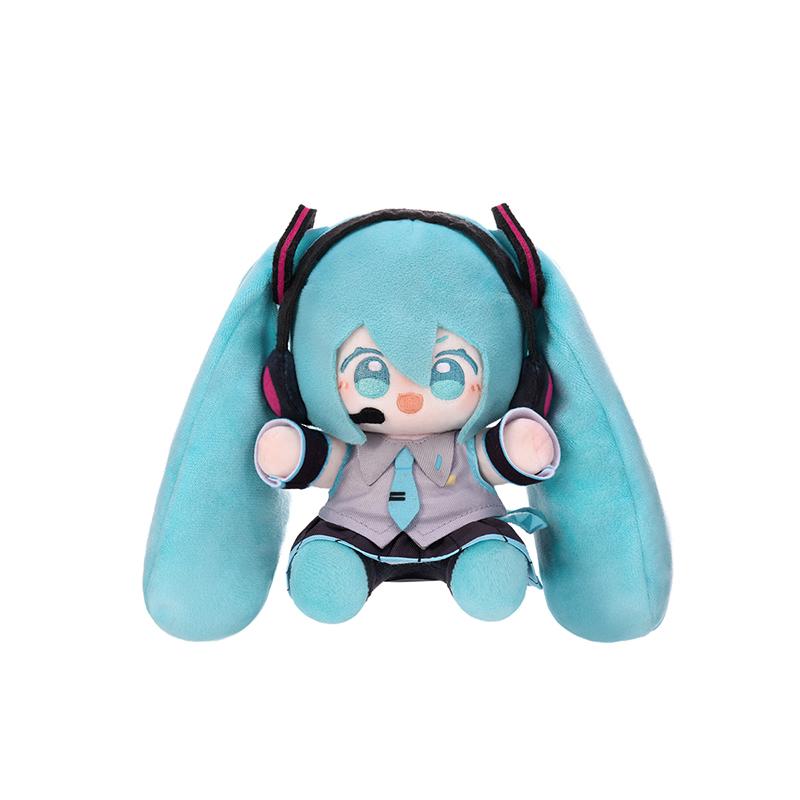 8/15/35cm Official Minidoll Hatsune Miku Sitting Official Cotton Doll Plush Figure Plush Backpack Pillow Doll Gift Fufu Doll