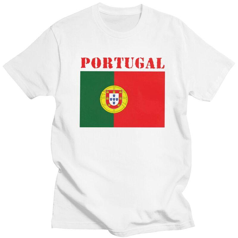 Custom Portugal Flag T Shirts Men Pure Cotton Tee Tops Tshirts Casual Tshirt
