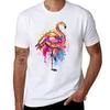 Colorful Flamingo White Tshirt Quick Dry Outdoor Sports Tshirt