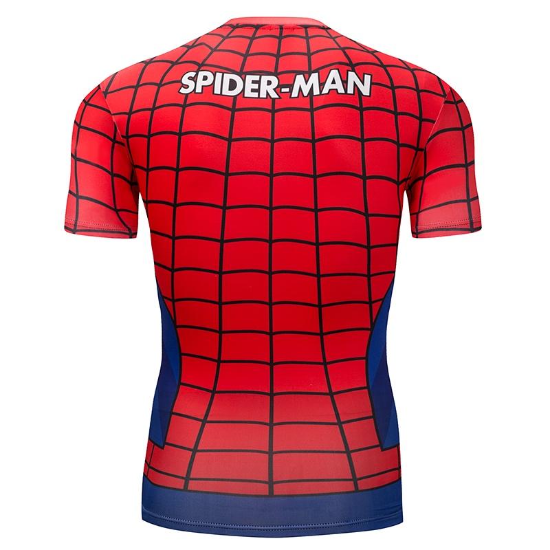 Stilosa Maglietta Sportiva a Maniche Corte di Spider-man per Uomo con Tessuto di Qualità Premium