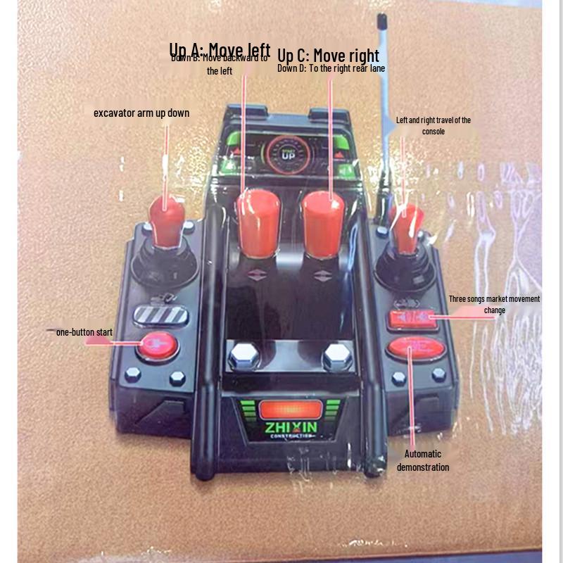 Extra Large Remote Control Excavator Toy with Flashing Lights & Sounds - Gift Box Set