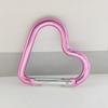 Heart-Shaped Multicolor Aluminum Carabiner: Lightweight Quick-Release Keychain for Outdoor Backpacks