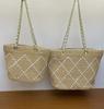 Chain Straw Bag Large Capacity Tote Bag Women's Relaxation Seaside Vacation Wind Woven Bag Shoulder Large Bag