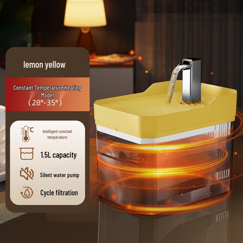 Fântână automată de apă silențioasă pentru pisici și câini: Hrănitor de apă circulantă pentru animale de companie, mobil, de mare capacitate