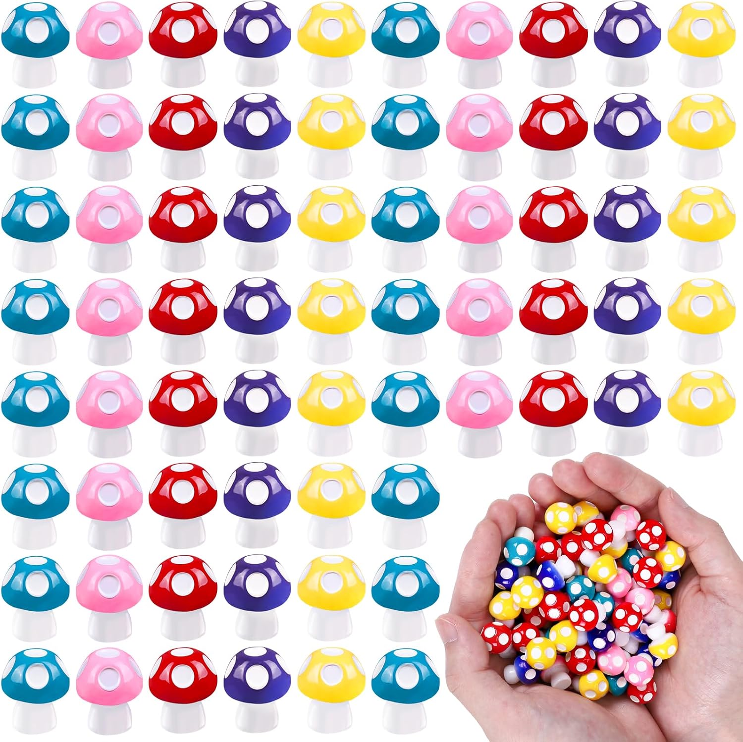 

Mini Decorative Resin Mushroom Simulation Factory-Style Miniature Fairy Tale Garden Decorative Handicrafts 10/20 Pcs (As shown-3577)-