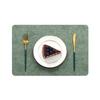 Light Luxury Leather Placemat Hotel Double-sided Embossed Square Dining Table Insulation Mat Waterproof and Oil-proof Placemat Bowl Mat Tableware
