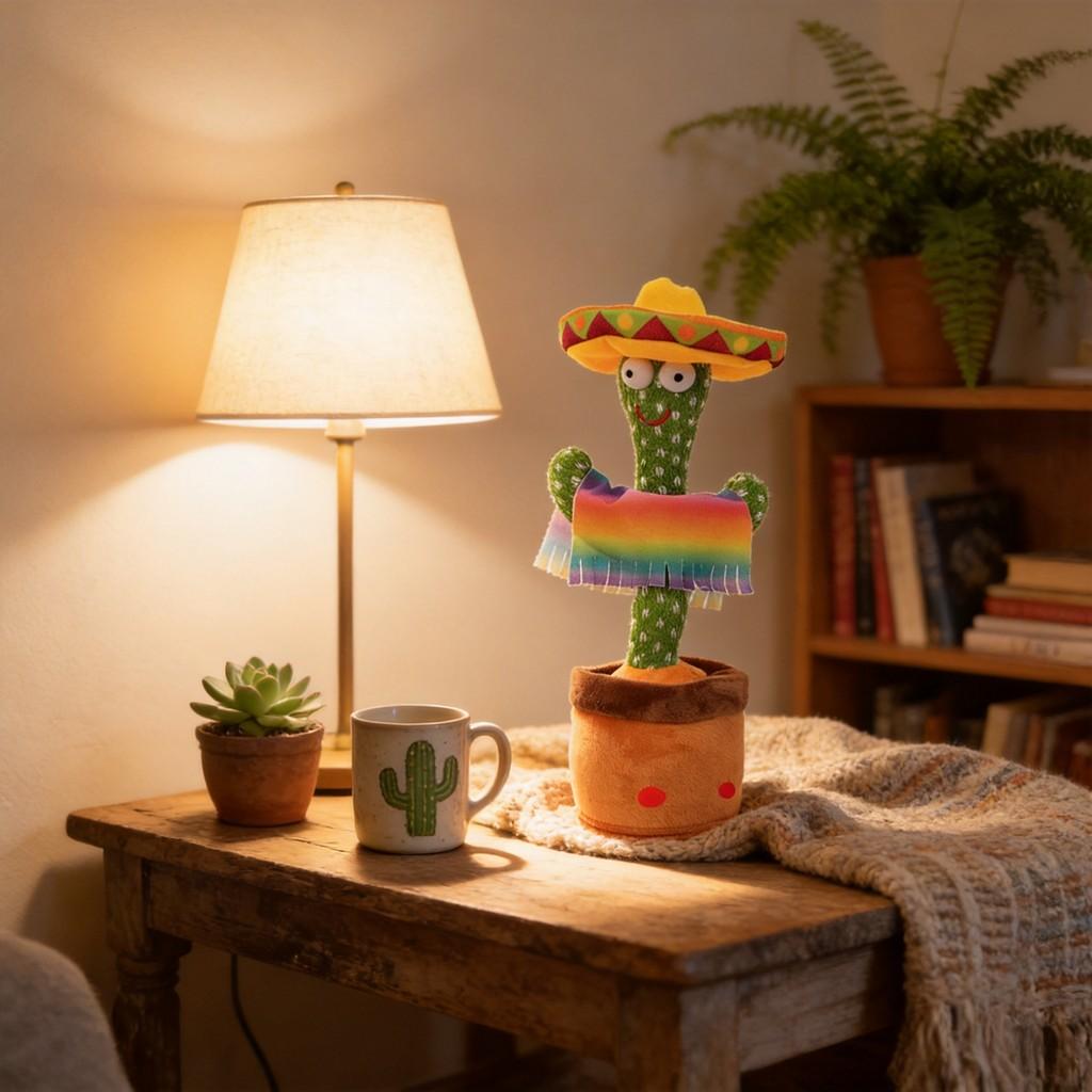 Dancing Cactus Plush Toy With Singing And Talking Features For Kids Entertainment
