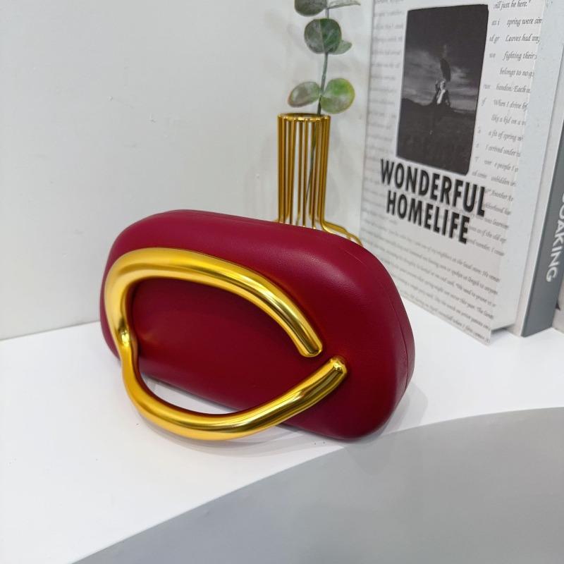 Trendy Classic Round Box Clutch Bag Dinner Bag Acrylic Bag Retro Metal Handle Shoulder Crossbody