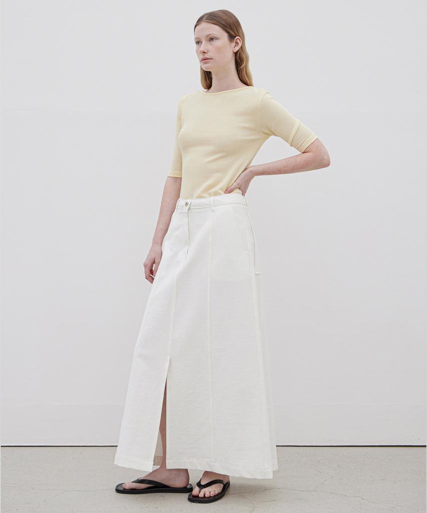 Leuba Cotton Slub Maxi Skirt - Off White