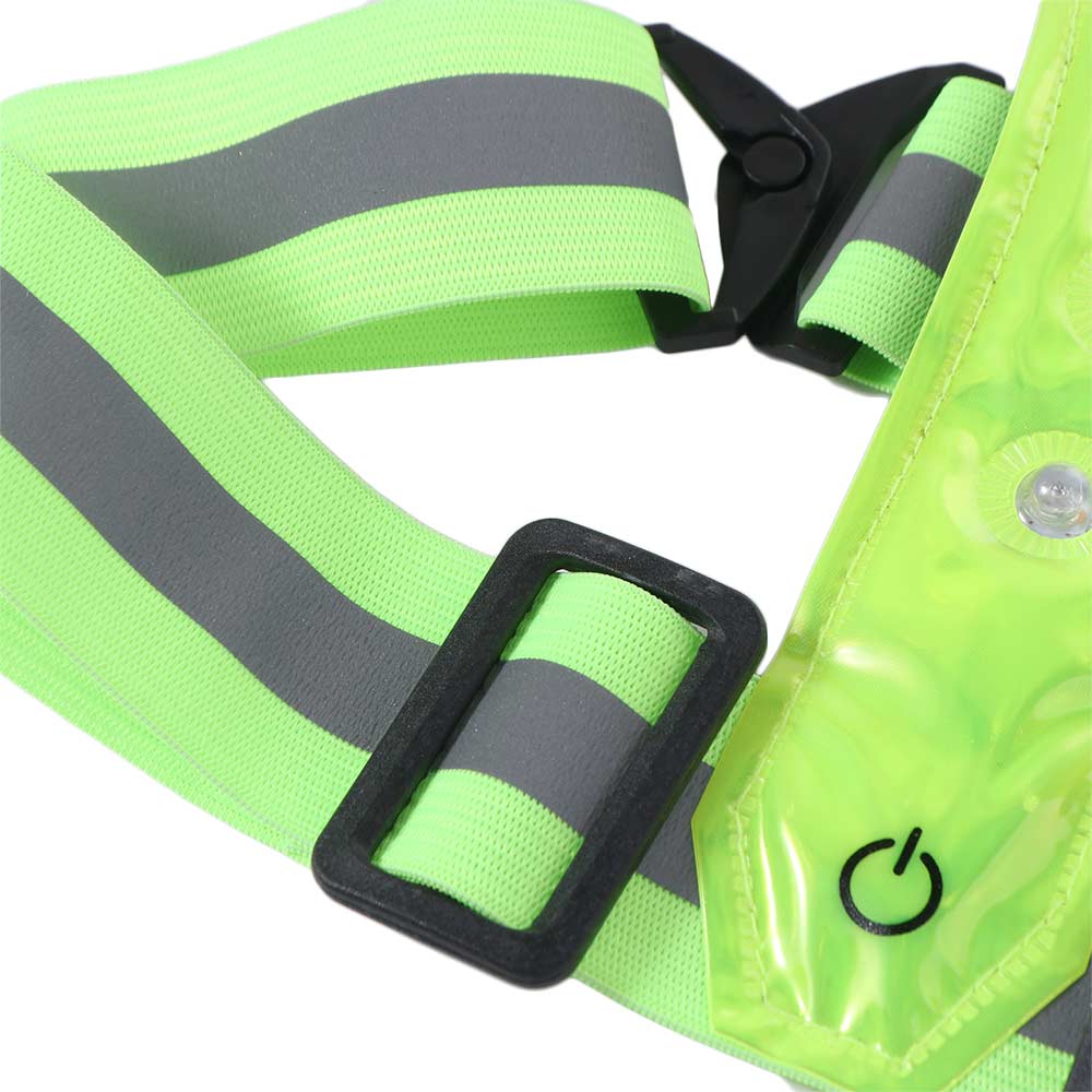 LED Reflective Vest High Visibility Night Running Light Up Vest Useful Running Gear  Night Walking