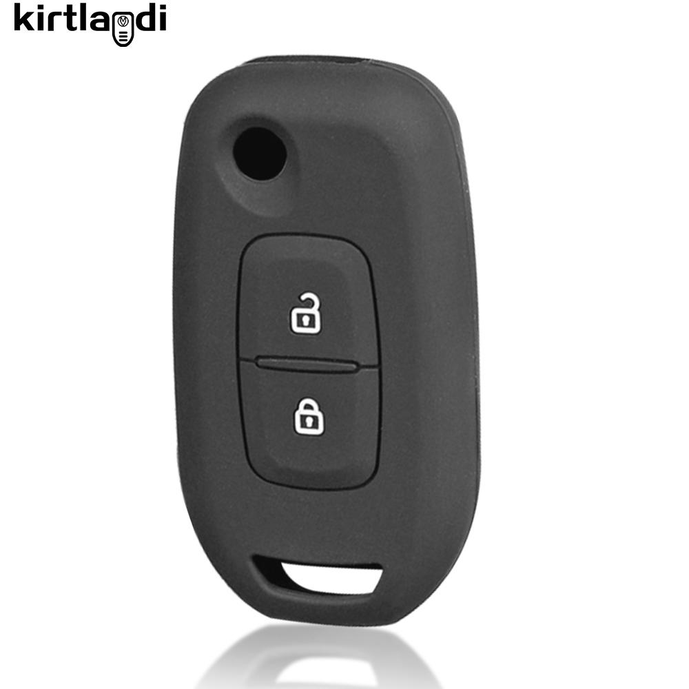 Silicone Key Cover for Renault Logan 2 Stepway Sandero Clio 5 Arkana Captur Kadjar Kwid 2023 2021 Remote Flip Folding Key Case