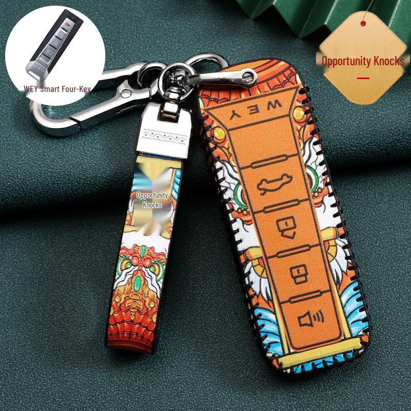 

Great Wall WEY VV7/VV5S/VV6/P8 Genuine Leather Key Case - National Tide Collection Box Packaging