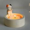 Cat Candle Holder Funny Cat Warming Paws Candle Holder Cute Resin Kitten Tealight Holder Tabletop Ornament for Cat Lovers