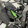 motokano Footpeg Heel Plate Guards for ZX-25R, ZX-4R, and ZX-4RR SE (Green)