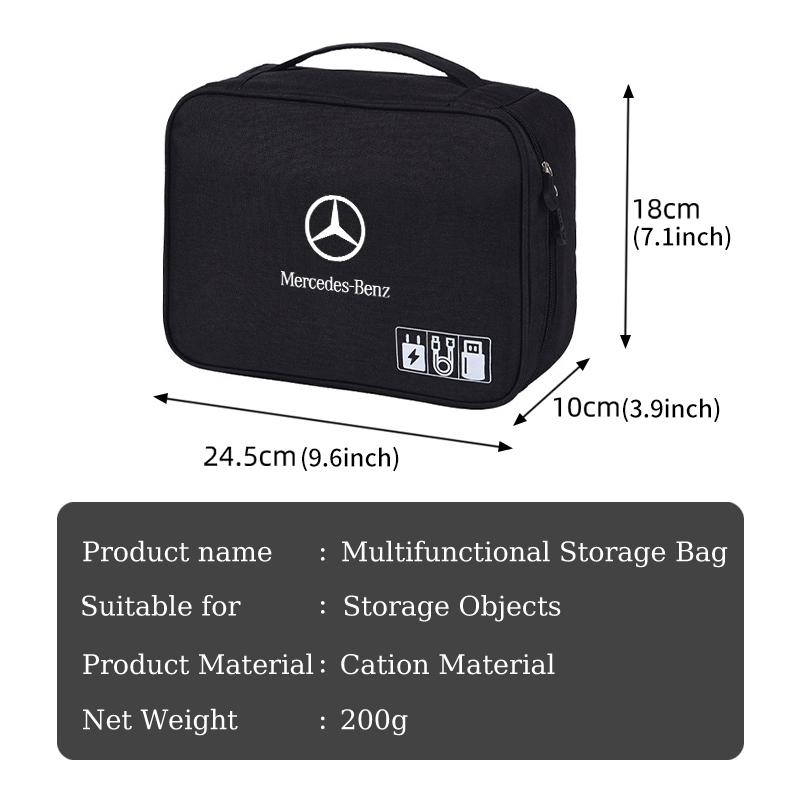 GLC GLB For Mercedes Benz Car Digital USB Line Charger Plug Storage Bag Travel Cable Case CLK GLC W212 C200 C300 W203 W204 W205