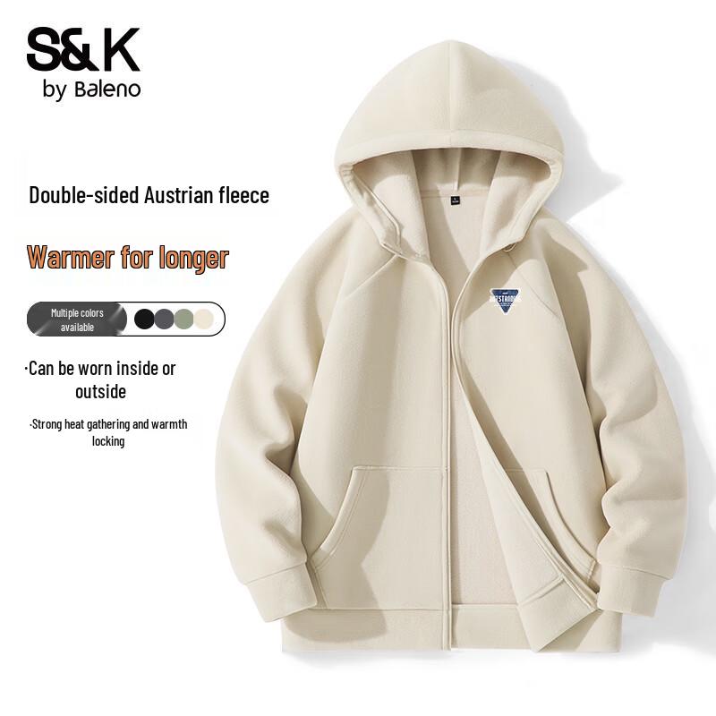Baleno Men s Double-sided Sherpa Fleece Hooded Jacket 3XL