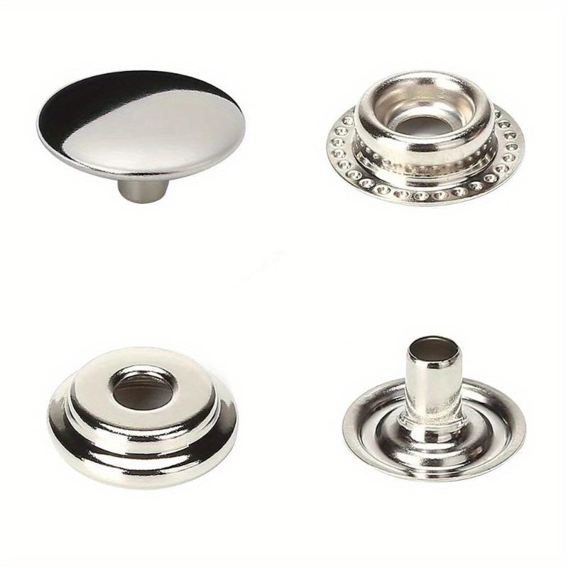 100pcs 15mm Canvas Snap Kit Marine Grade Snap Fastener Stainless Steel Snap Buttons for Boat Cover Sewing Leather Clothes Tent