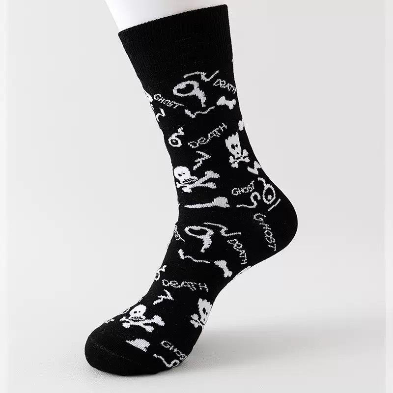 Ladies Fall and Winter Trend Funny Pumpkin Halloween Tube Socks