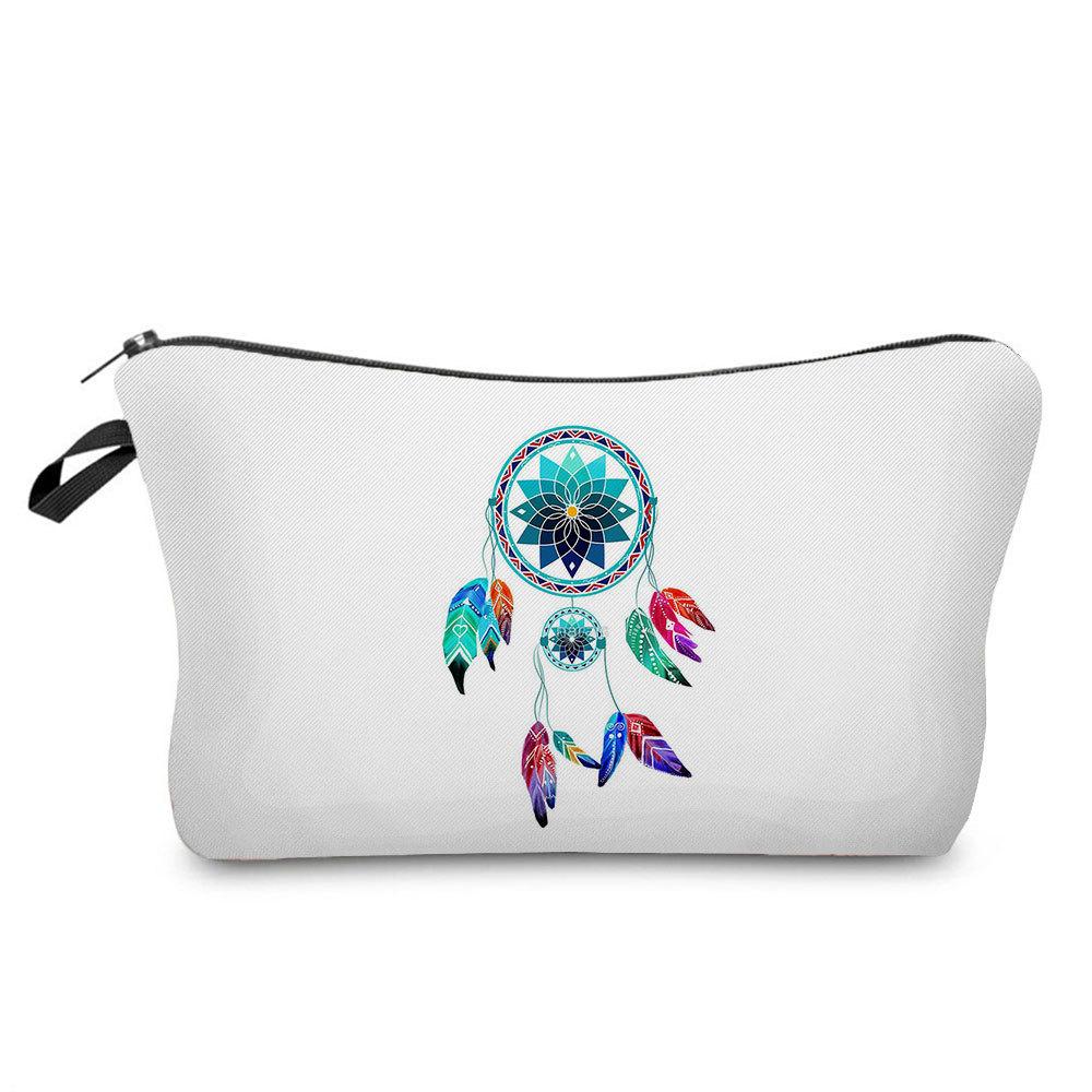 Women Dreamcatcher Print Cosmetic Bag Toiletries Organize Travel Storage Case