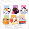 5/6/10pcs Kitten Shape Cat Magnetic Bookmarks Cute Page Holders Bookmark Clips Reading Essential