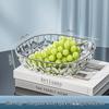 Elegant Transparent High-Value Plastic Fruit and Snack Bowl - Drop-Resistant PET Diamond Crystal Design