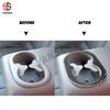 Carbon Fiber Center Rear Water Cup Holder Panel Sticker for Chrysler 300 300C 2005 2006 2007 Car Interior Decorative Accessories