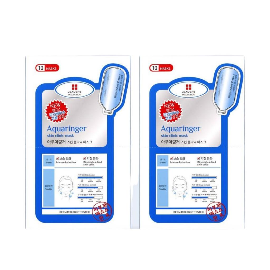 LEADERS Insolution Aquaringer Skin Clinic Mask Deep Hydration 25ml (20 Sheets)