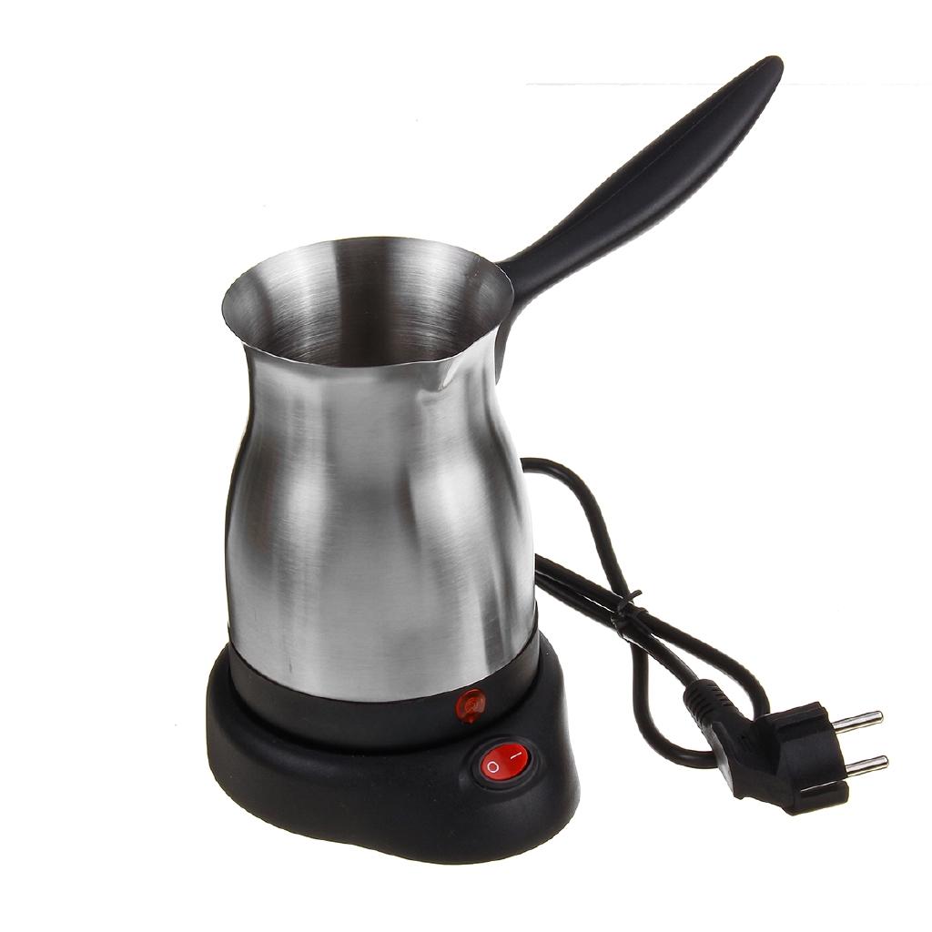 220V-240V 800W Waterproof IPX4 Electric Turkish Greek Coffee Maker Machine Stainless Steel Espresso Moka Pot