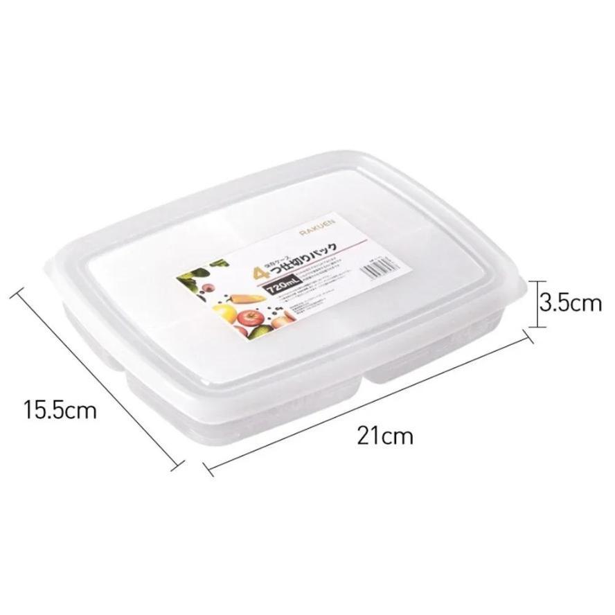 1 Pcs 4 Grids Storage Box Compartment Freezer Organizers Sub-Packed Meat Onion Ginger Vegetable Preservation Boxs