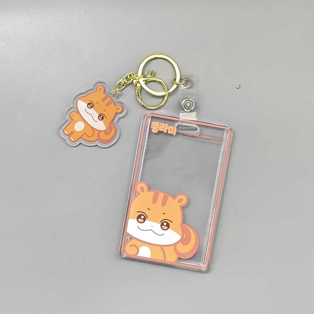 Aniteez Card Holder Keychain Keyring Acrylic Characters Photocard Sleeves Hongjoong Seonghwa Yunho Yeosang Keychain