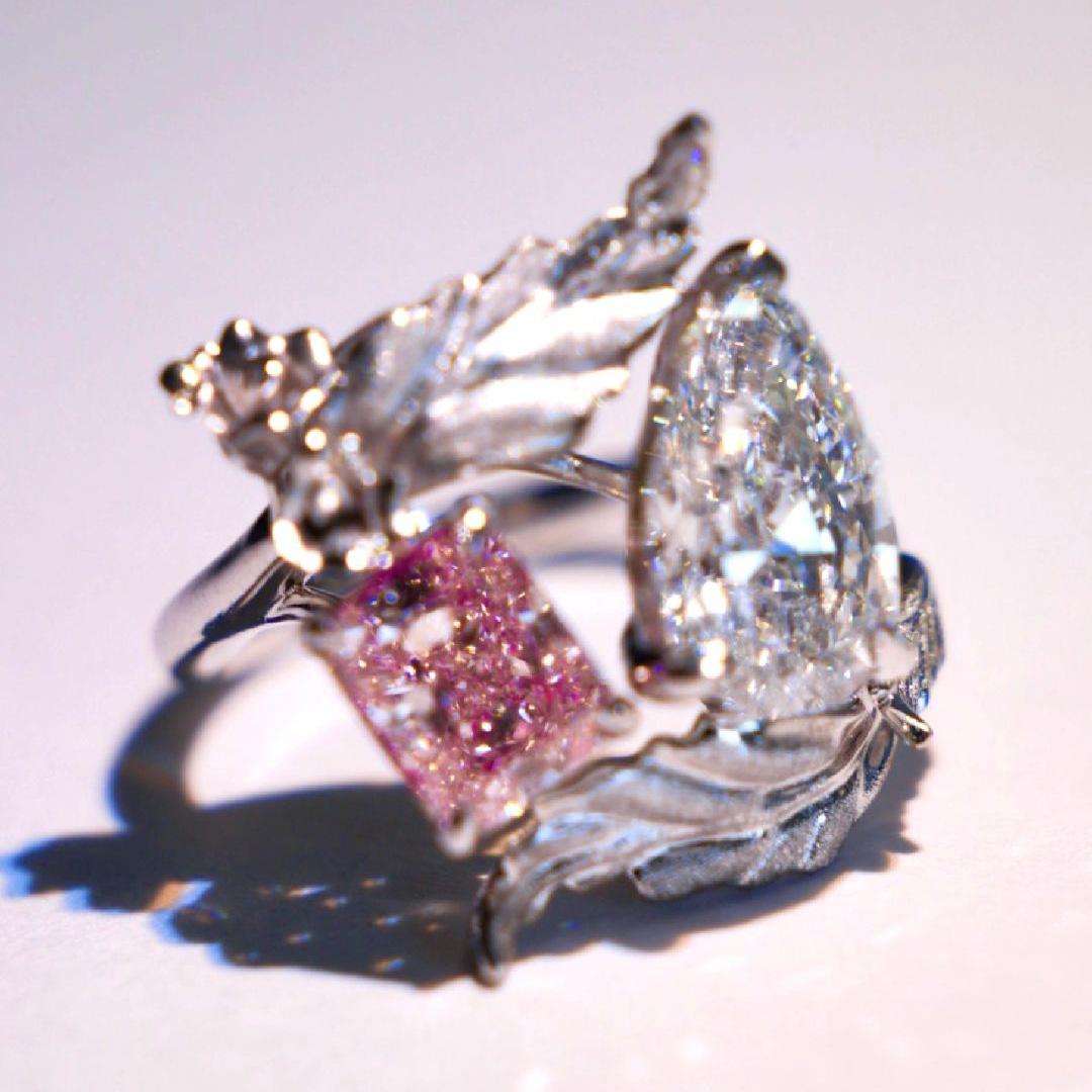 Zircon Inlaid Zircon Ring Female Heavy Industry Micro-inlaid Exquisite Light Luxury Versatile Personality Advanced Sense Adjustable opening
