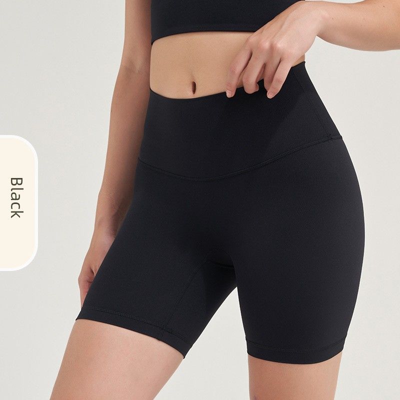 

Anti-Curling Skinny Slimming High Waist Hip Lift Sports Shorts Black (T-Line Hip Lift) S