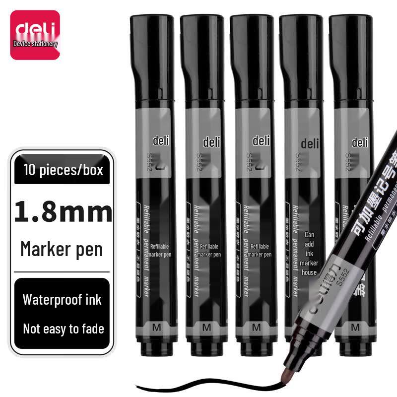 Deli Refillable Oil-Based Marker Pen