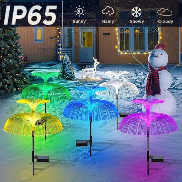 Solar LED Jellyfish Lights Outdoor Garden Decor Lawn Light 7 Color Change Waterproof Patio Yard Pathway Decor Solar Flowers Lamp